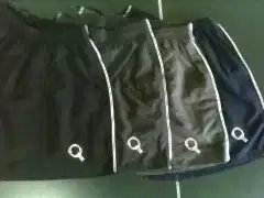 Masa Tenisi Raket İşlemeli Şort - Gri