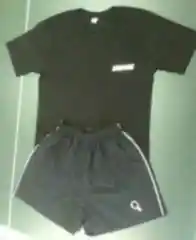 Masa Tenisi Raket İşlemeli Şort - Gri